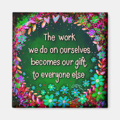 Inspirerend werk zelf citeren trendy magneet (Voorkant)