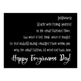 Inspirerend Wijsheid Gelukkige Vergeving Dag Perfect Poster