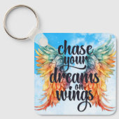 Inspirerend Wing-quote Sleutelhanger (Voorkant)
