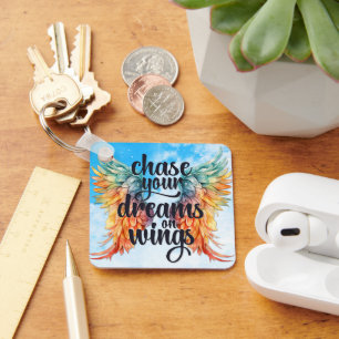 Inspirerend Wing-quote Sleutelhanger