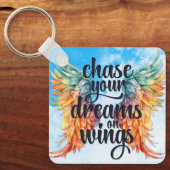 Inspirerend Wing-quote Sleutelhanger (Voorkant)