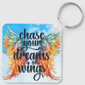 Inspirerend Wing-quote Sleutelhanger (Achterkant)