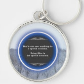 Inspirerend winter sleutelhanger (Voorkant)