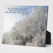 Inspirerend winterlandschap Plaque Fotoplaat (Zijkant)