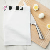 Inspirerend witte roze liefde Peace Hearts Theedoek (Quarter Fold)