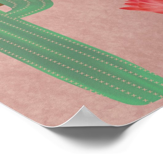 Inspirerend woestijn zuidwest bloemen poster (Hoek)