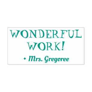 Inspirerend "WONDERLIJK WERK!" Rubberstempel Zelfinktende Stempel