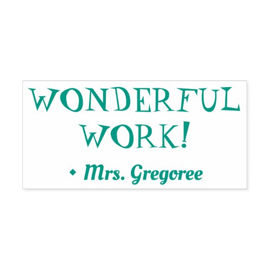 Inspirerend "WONDERLIJK WERK!" Rubberstempel Zelfinktende Stempel (Design)