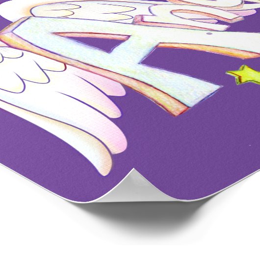 Inspirerend Woord Engelen Art Poster Print (Hoek)