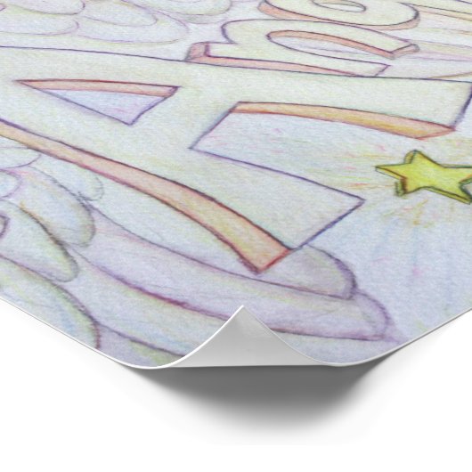 Inspirerend Woord Engelen Art Poster Print (Hoek)