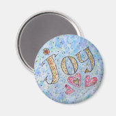 Inspirerend woord "Joy" Magnet (Voorkant / Achterkant)
