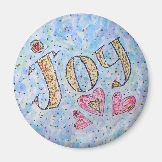 Inspirerend woord "Joy" Magnet (Voorkant)