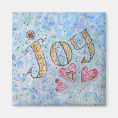 Inspirerend woord "Joy" Magnet (Voorkant)