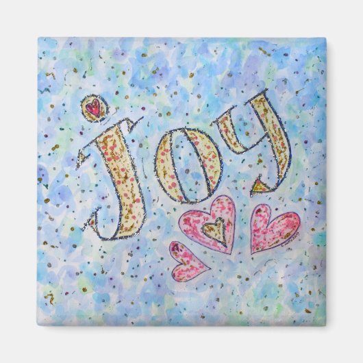 Inspirerend woord "Joy" Magnet (Voorkant)
