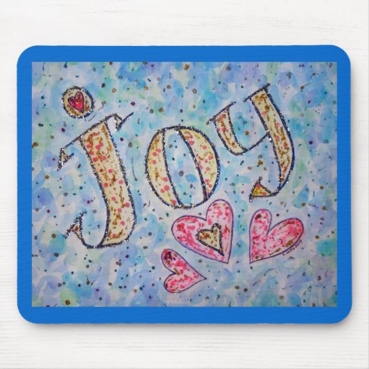 Inspirerend woord "Joy" Mousepad Muismat (Voorkant)