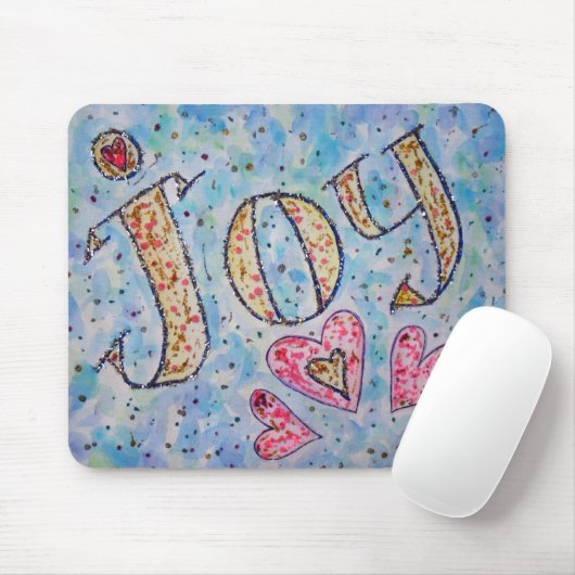 Inspirerend woord "Joy" Mousepad Muismat (Met muis)