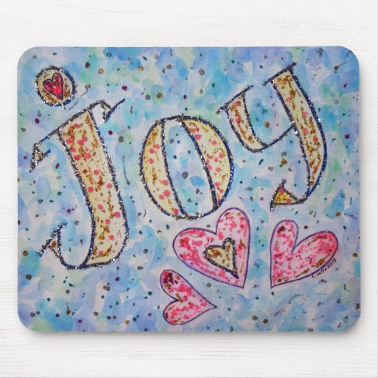 Inspirerend woord "Joy" Mousepad Muismat (Voorkant)