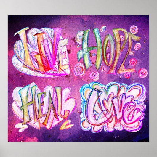 Inspirerend woorden Art Poster (Voorkant)