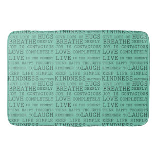 Inspirerend woorden badmat