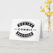 Inspirerend woorden Beslissen Commit Succes Kaart (Gele Bloem)