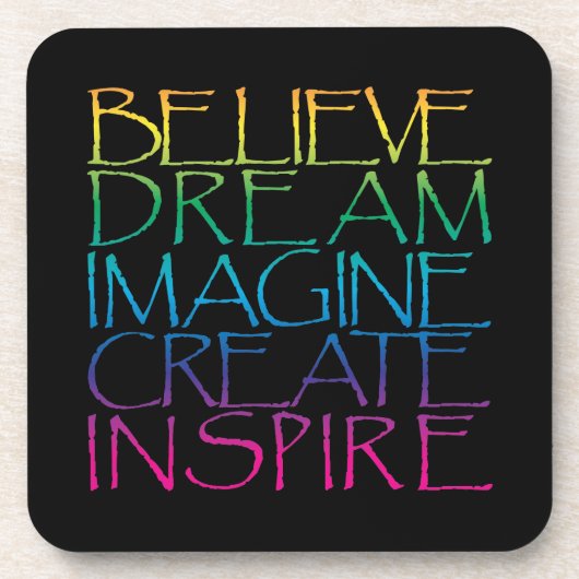 Inspirerend woorden bier onderzetter (Voorkant)