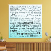 Inspirerend woorden canvas afdruk (Insitu (Woonkamer))