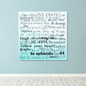 Inspirerend woorden canvas afdruk (Insitu (Houten vloer))