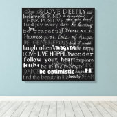 Inspirerend woorden canvas afdruk (Insitu (Houten vloer))