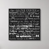 Inspirerend woorden canvas afdruk (Voorkant)