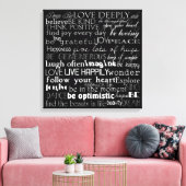 Inspirerend woorden canvas afdruk (Insitu (Woonkamer))