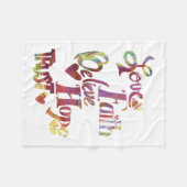Inspirerend woorden Chemo Blanket Fleece Deken (Voorkant (Horizontaal))
