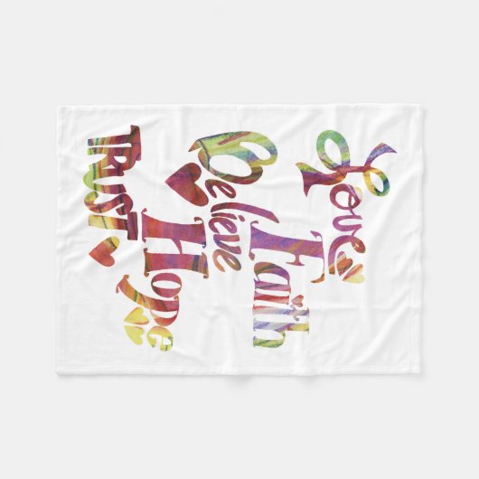 Inspirerend woorden Chemo Blanket Fleece Deken (Voorkant (Horizontaal))