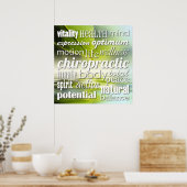 Inspirerend woorden - Chiropraktijk Poster (Keuken)