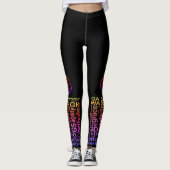 Inspirerend woorden en posities netball leggings (Voorkant)