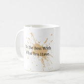 Inspirerend woorden esthetisch persoonlijk ontwerp koffiemok (Voorkant links)