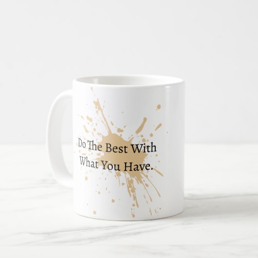 Inspirerend woorden esthetisch persoonlijk ontwerp koffiemok (Voorkant links)