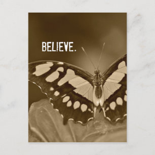 Inspirerend woorden: Geloof met vlinder Briefkaart
