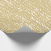Inspirerend woorden Gold White Cadeaupapier (Hoek)