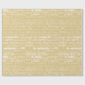 Inspirerend woorden Gold White Cadeaupapier (Vlak)
