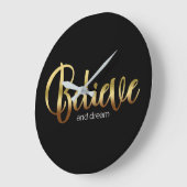 Inspirerend woorden Golden Believe en Dream Grote Klok (Hoek)