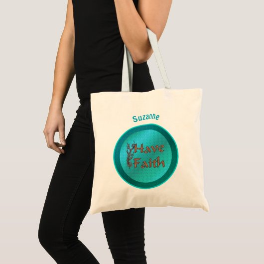 Inspirerend woorden hebben vertrouwen tote bag (Voorkant (product))