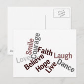 Inspirerend woorden Kaarten (Voorkant / Achterkant)