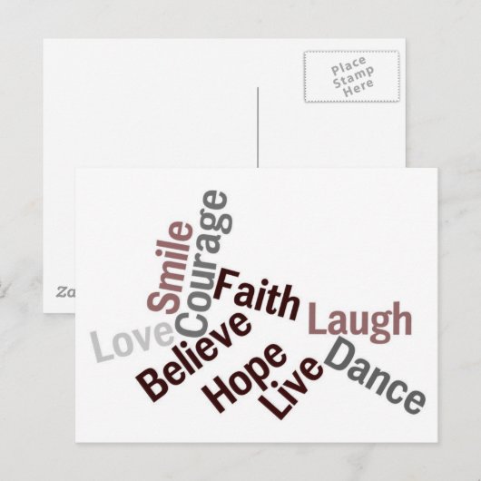 Inspirerend woorden Kaarten (Voorkant / Achterkant)