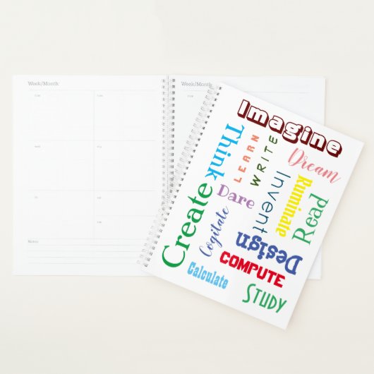 Inspirerend woorden kleurrijke studenten Groot Planner (Display)