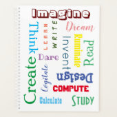 Inspirerend woorden kleurrijke studenten Groot Planner (Voorkant)