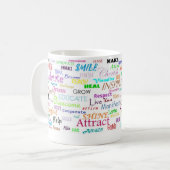 Inspirerend woorden koffiemok (Voorkant links)