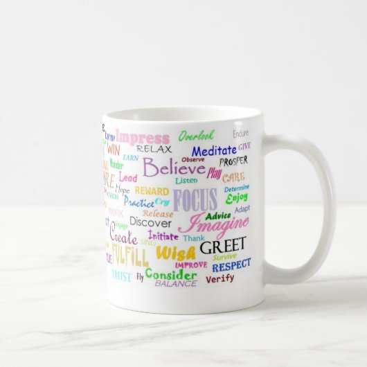 Inspirerend woorden koffiemok (Rechts)