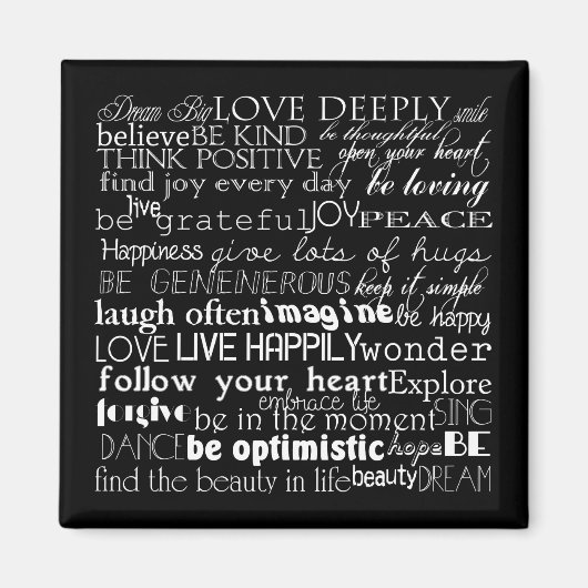 Inspirerend woorden magneet (Voorkant)