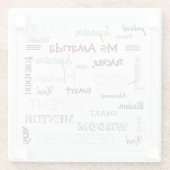 Inspirerend woorden Mentor leraar waardering Glazen Onderzetter (Achterkant)