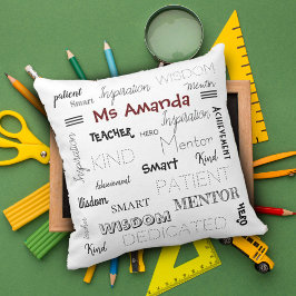 Inspirerend woorden Mentor leraar waardering Kussen